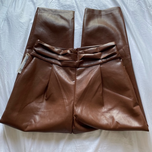 NWT Aritzia Wilfred Jessa Pant in Cognac - Picture 3 of 7